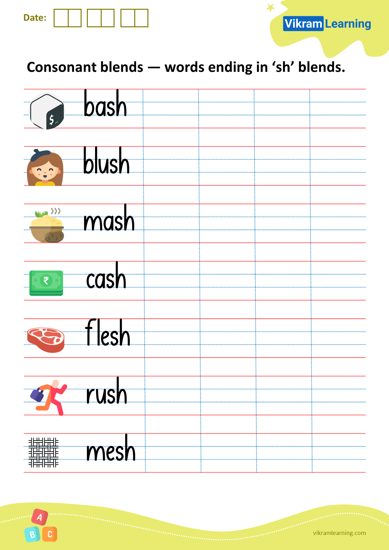 Sh Words For Kindergarten Worksheets