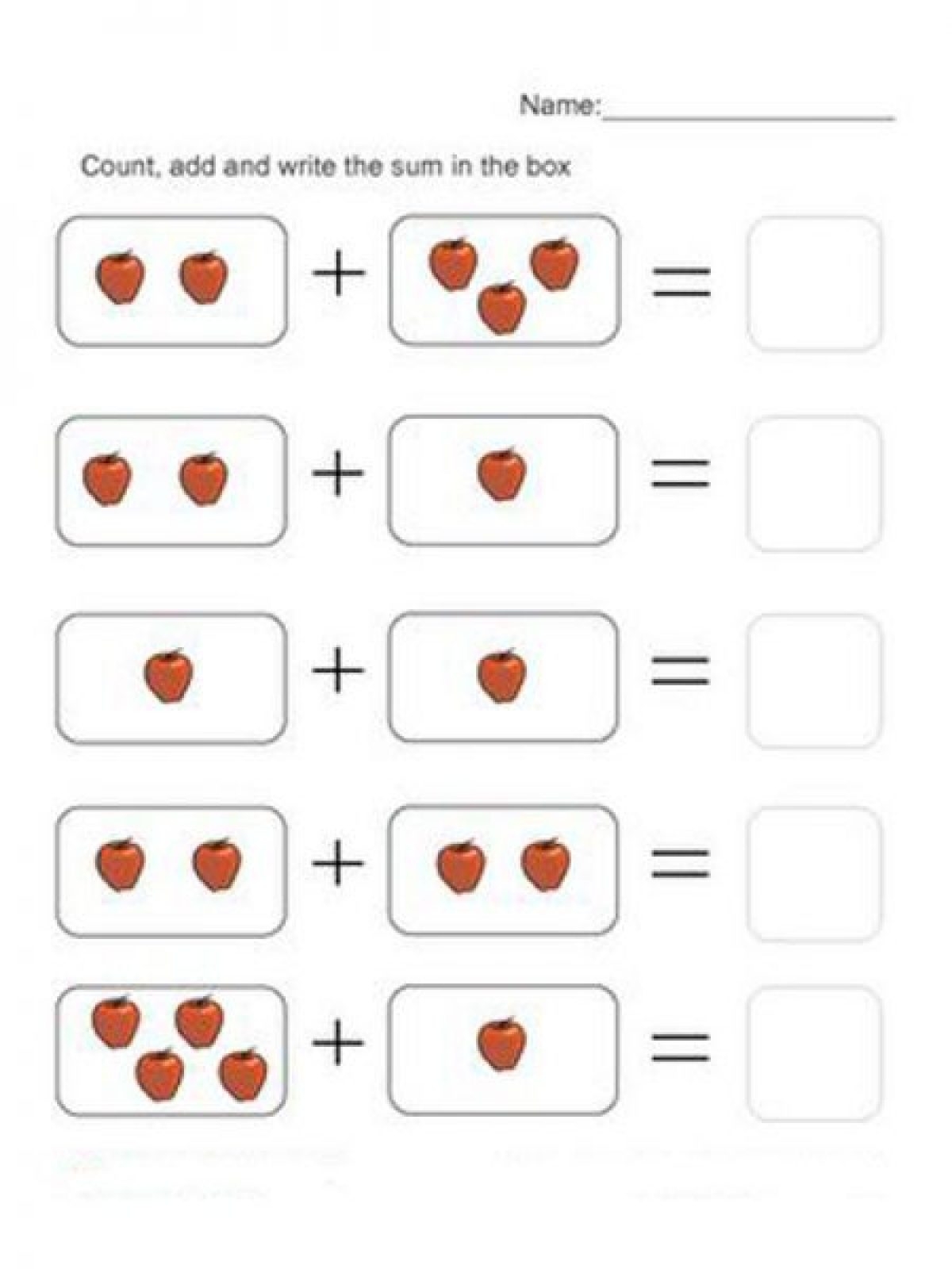Kindergarten Touch Math Worksheets