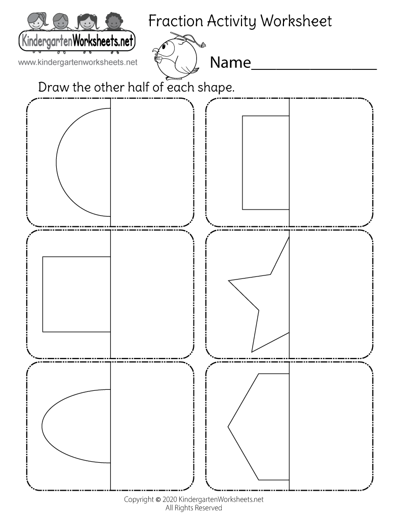 Draw The Other Half Of Shapes Worksheet Free Printable Digital 