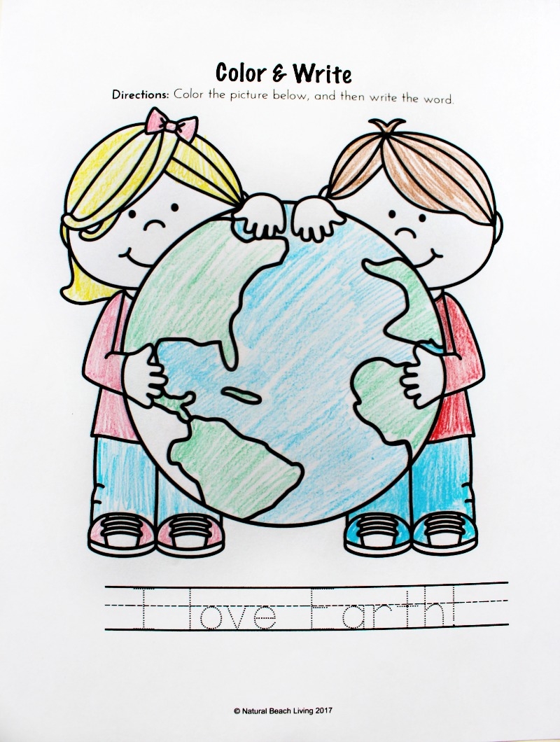 Printable Kindergarten Earth Day Cycle Worksheet