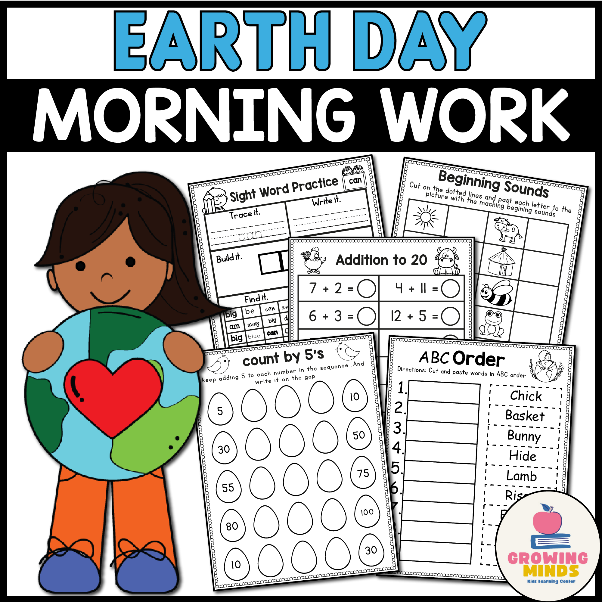 Earth Day Kindergarten Math Worksheets