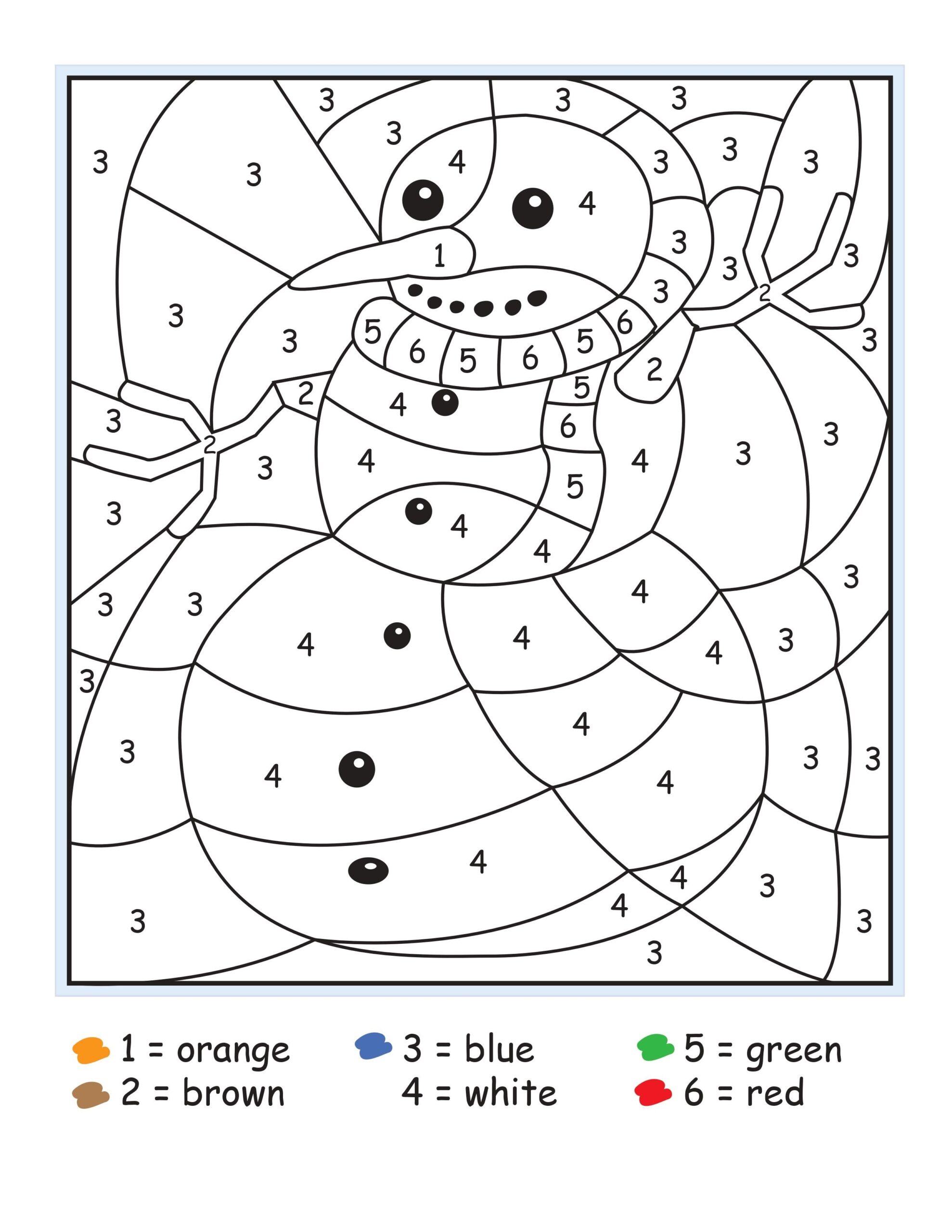 Easy Color By Number For Preschool And Kindergarten Worksheets Library