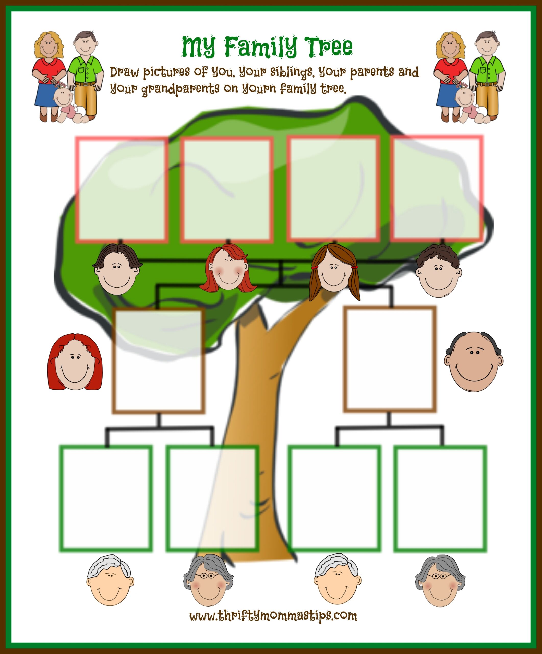 Easy Family Tree Printable For Traditional Families Worksheets Library Easy Family Tree Printable For Traditional Families Worksheets Library