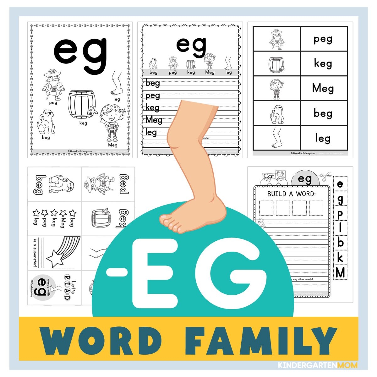 EG Word Family Worksheets Kindergarten Mom