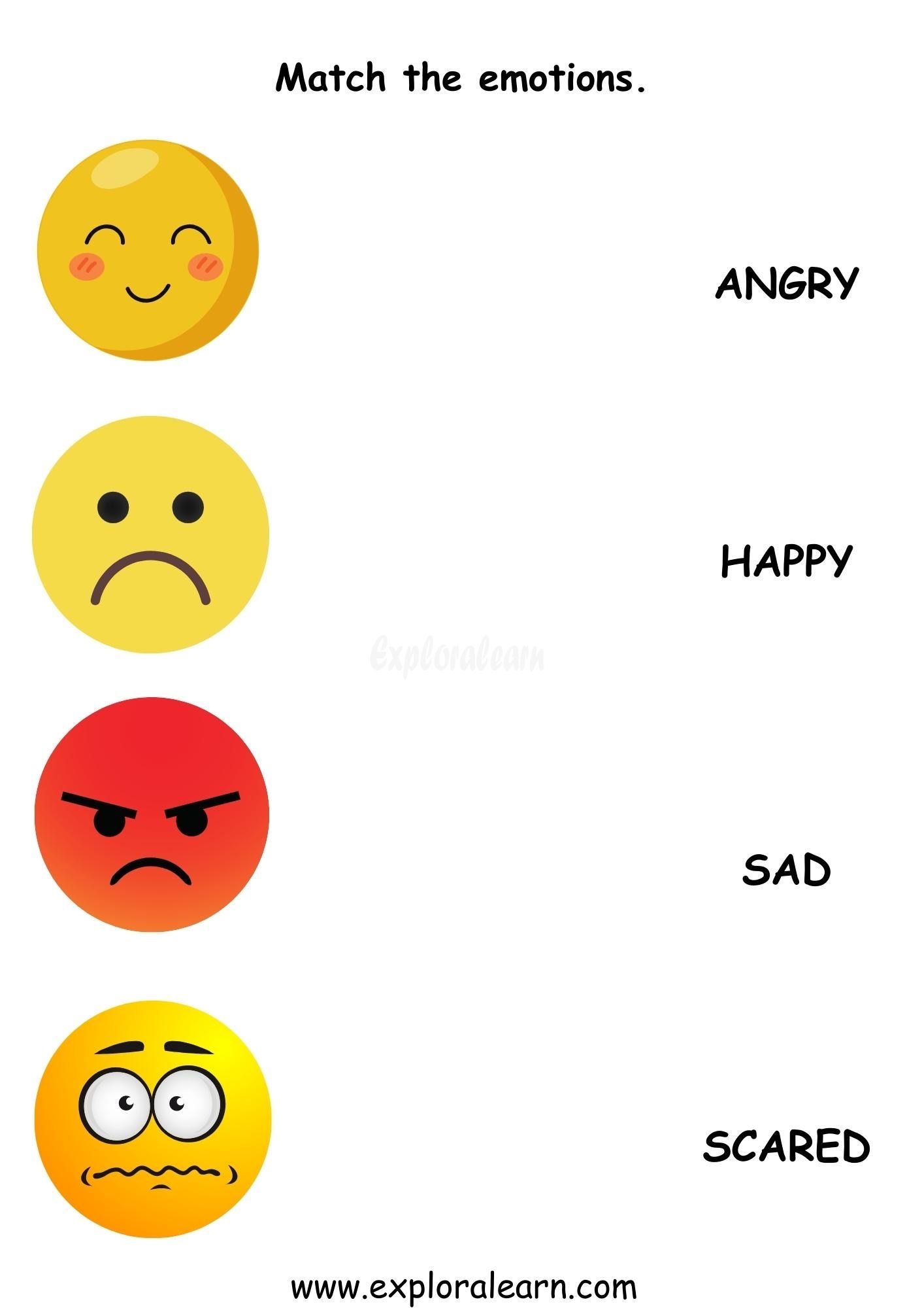 Emotions Worksheets For Preschool And Kindergarten 2 To 6 Years Kids