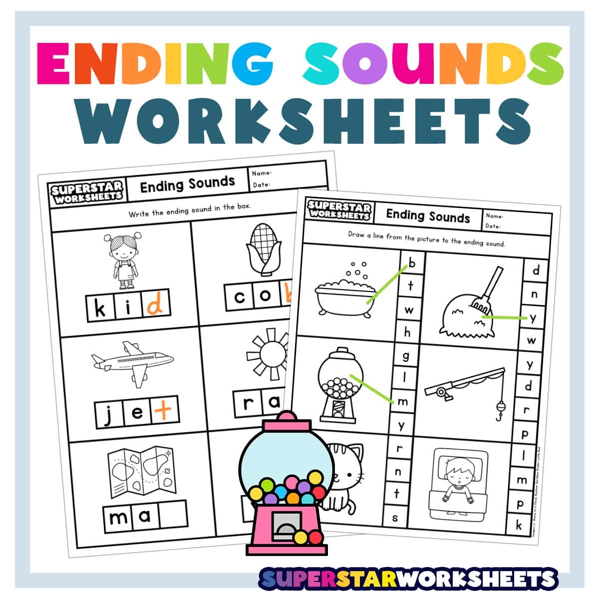 Free Ending Sound Worksheets For Kindergarten Free Ending Sound Worksheets For Kindergarten