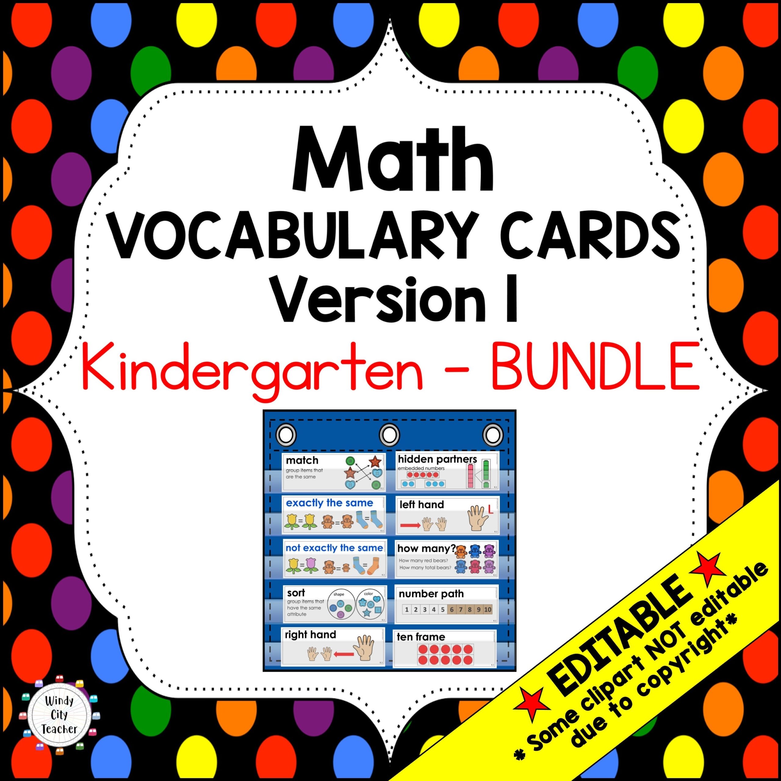 Engage NY Kindergarten Math Vocabulary Word Wall BUNDLE Modules 1 6 Etsy
