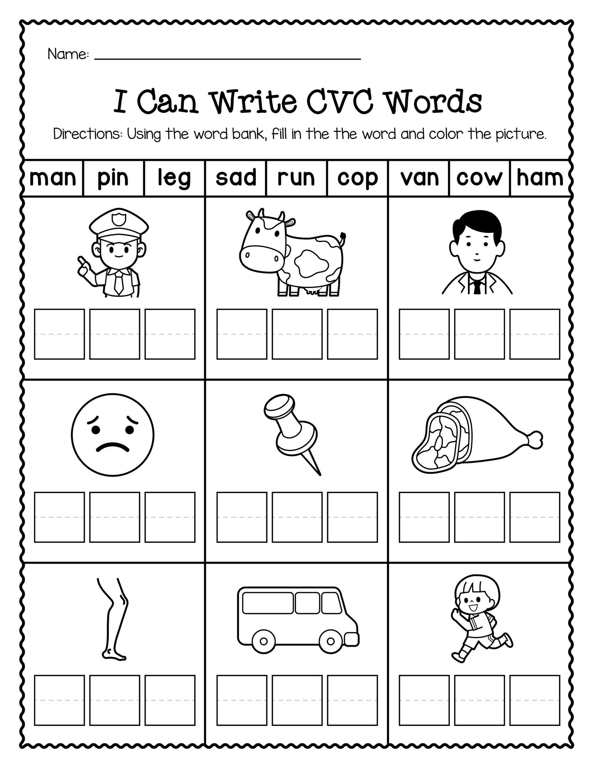Engaging CVC Words Worksheets For Kindergarten And 1st Grade Phonics 