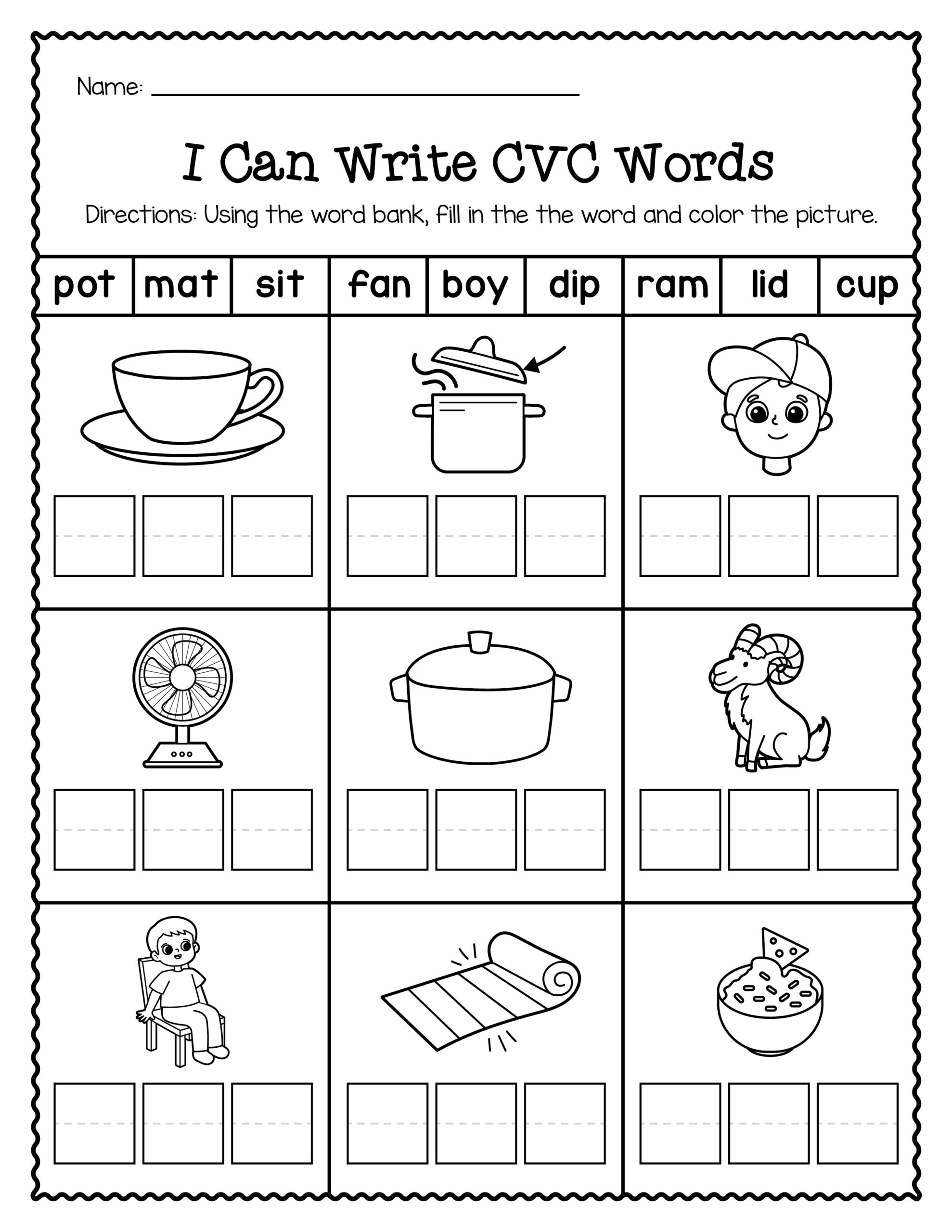 Engaging CVC Words Worksheets For Kindergarten And 1st Grade Phonics 