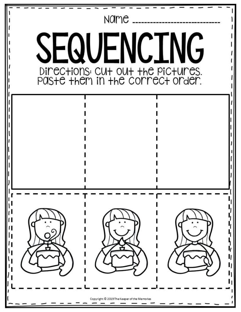 Engaging Kindergarten Sequencing Worksheets For Cognitive Development