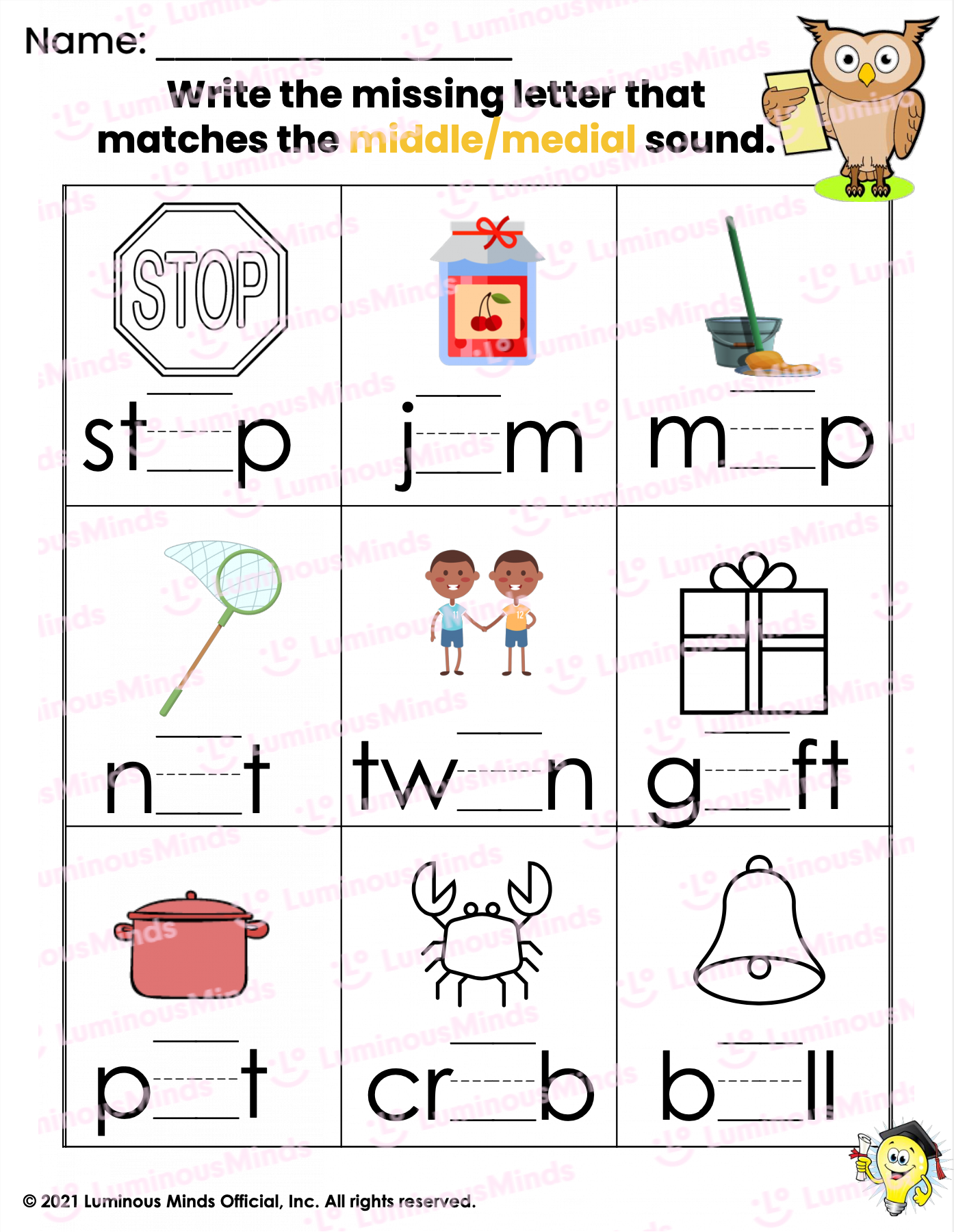 Engaging Middle Sound Worksheets For Effective Phonics Practice