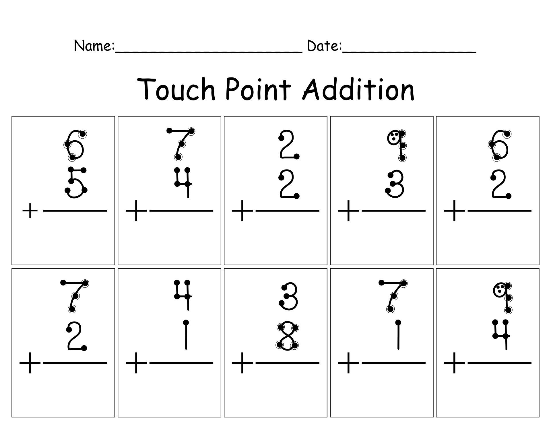 Engaging Touch Math Worksheets For Effective Learning WorkSheets 