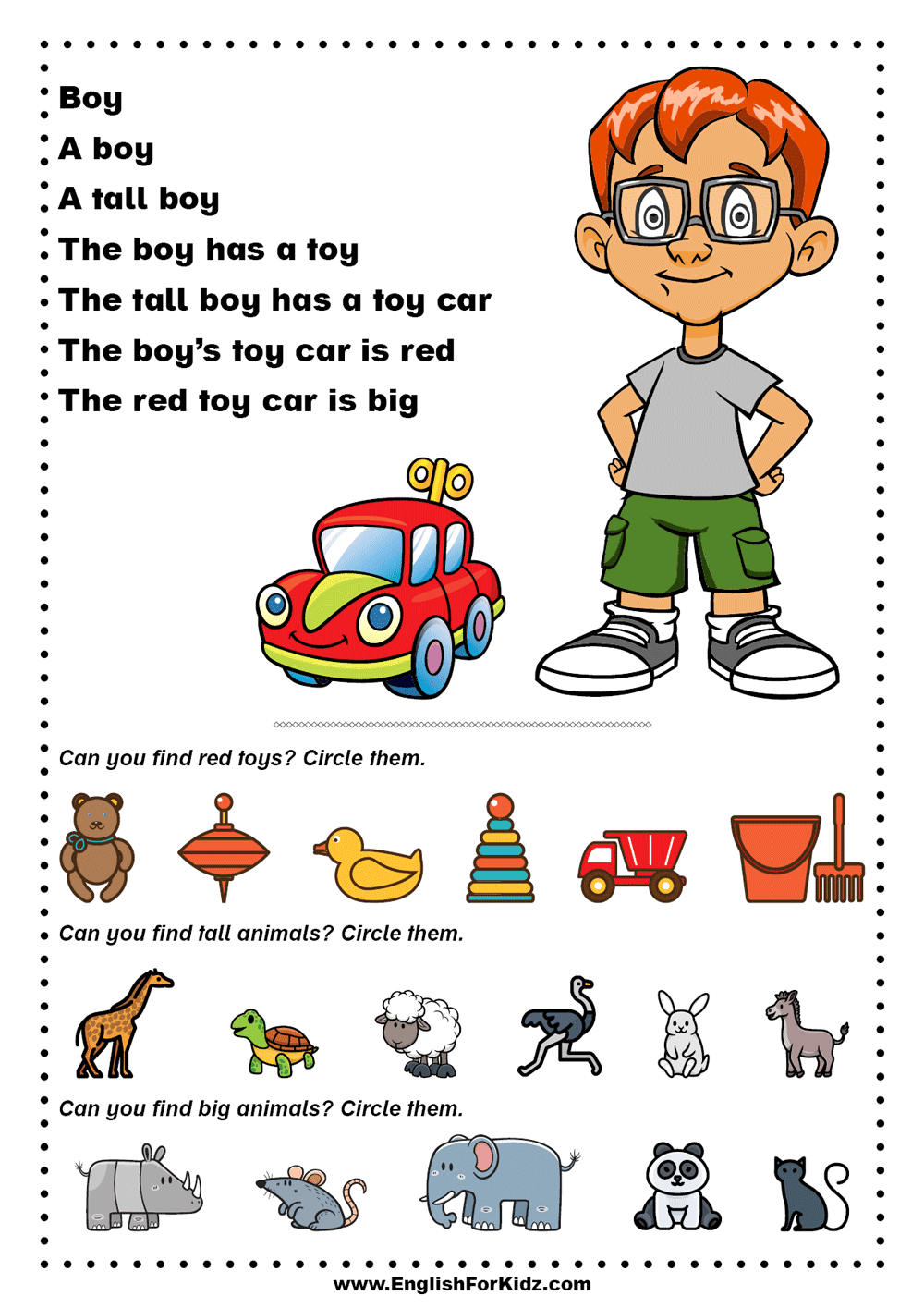 English For Kids Step By Step Reading Comprehension For 