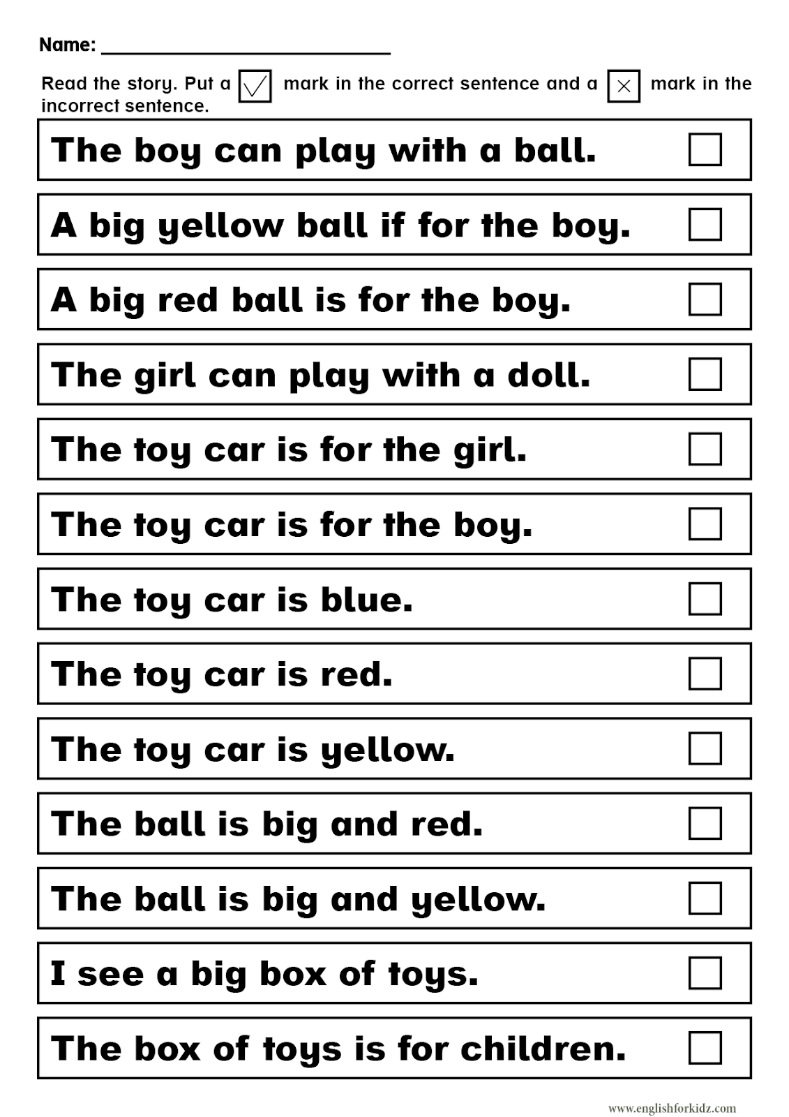 Kindergarten Reading Worksheets Sight Words