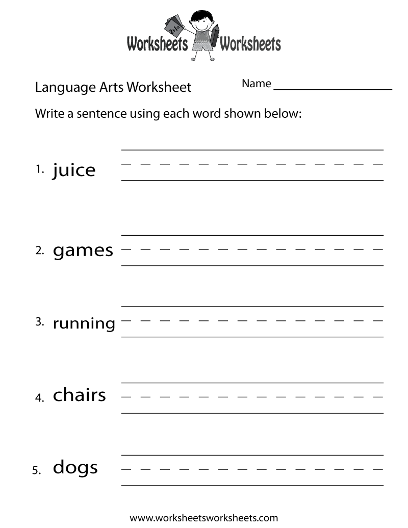 English Language Arts Worksheet Worksheets Worksheets