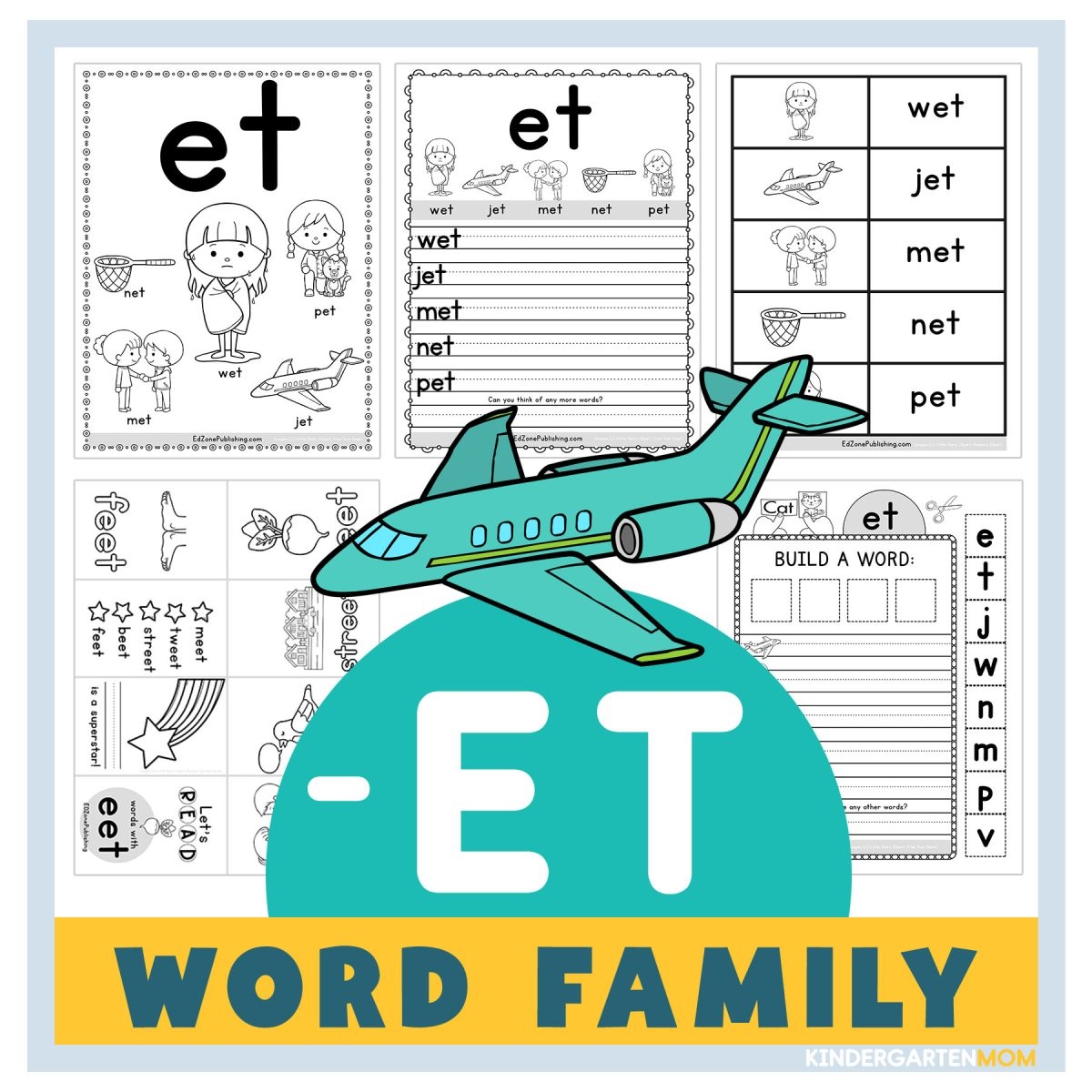 ET Word Family Worksheets Kindergarten Mom