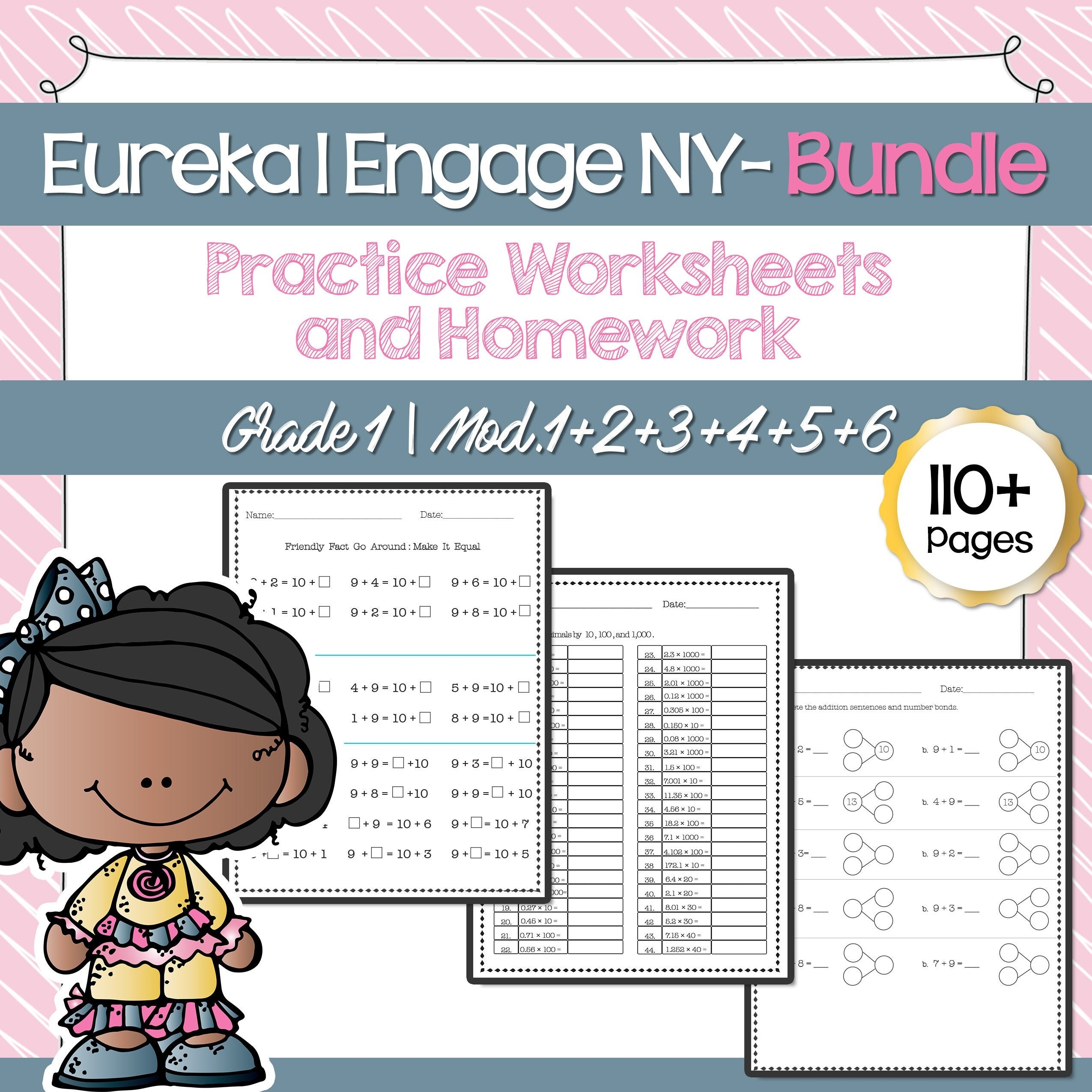 Eureka Math Engage NY Extra Worksheets For 1st Grade BUNDLE all Modules Etsy Hong Kong