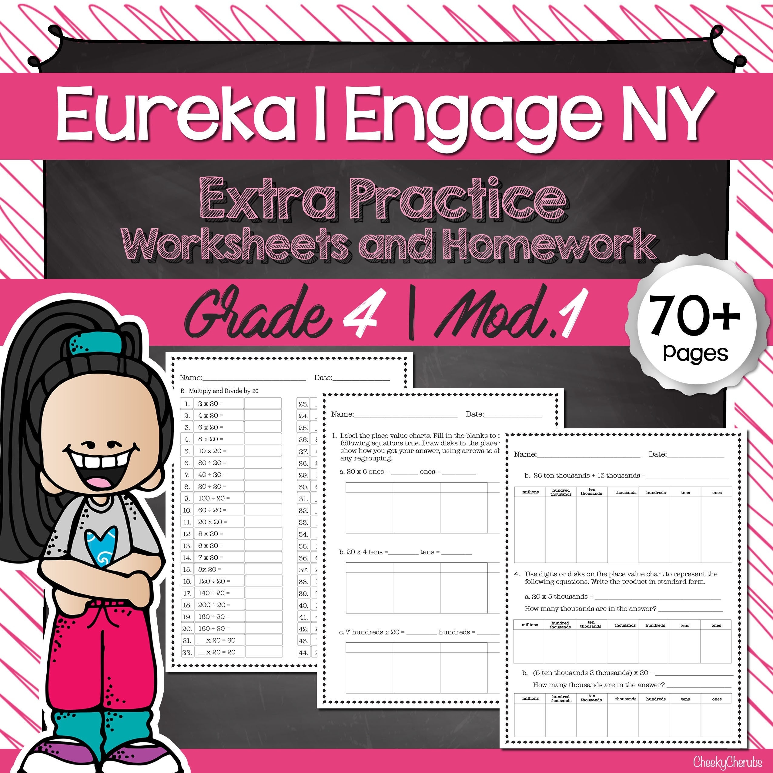 Eureka Math Engage NY Extra Worksheets For 4th Grade module 1 Etsy Israel