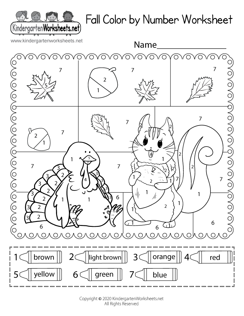 Fall Color By Number Worksheet Free Printable Digital U0026 PDF