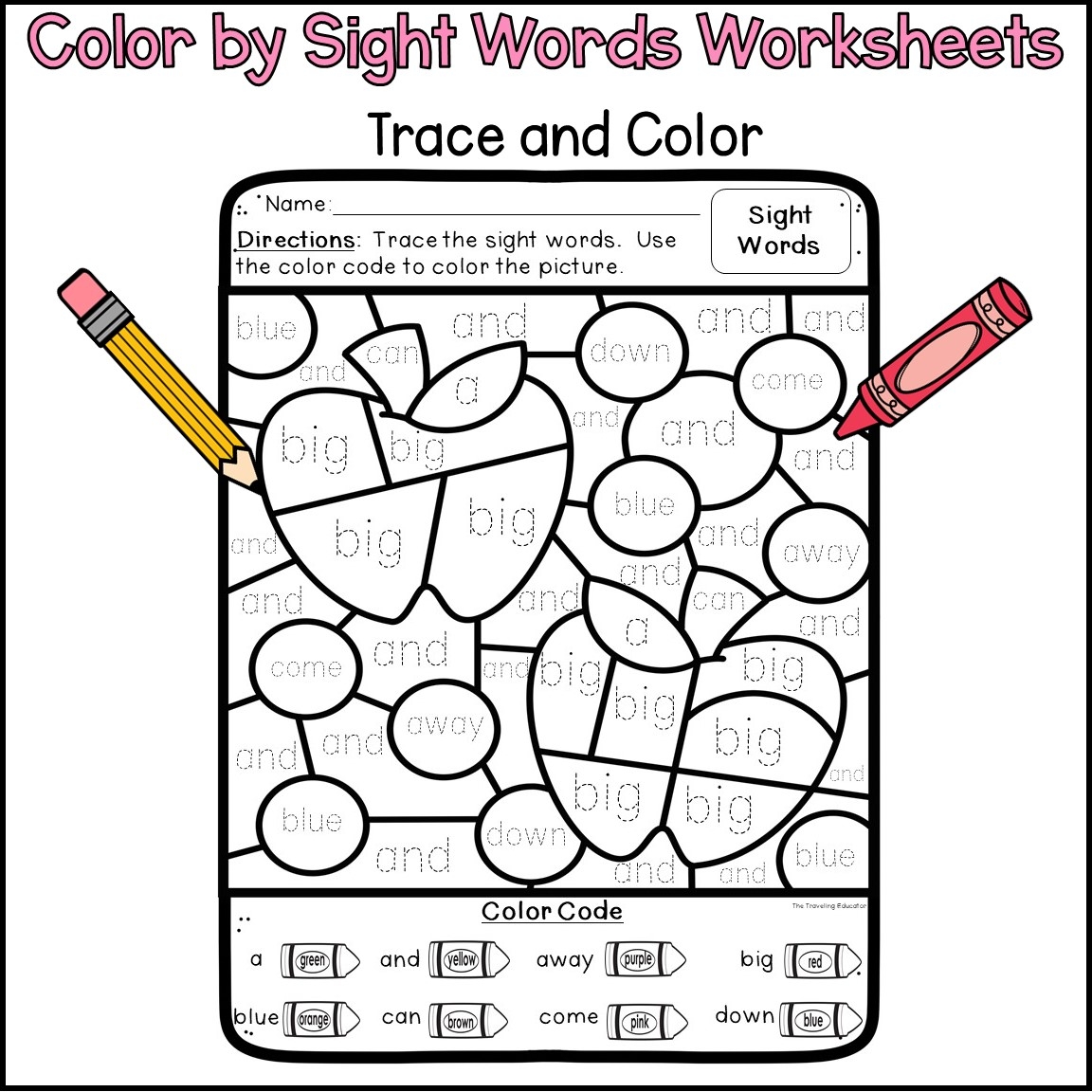 Fall Color By Sight Words For Pre Kindergarten And Kindergarten Fall Color By Sight Words For Pre Kindergarten And Kindergarten