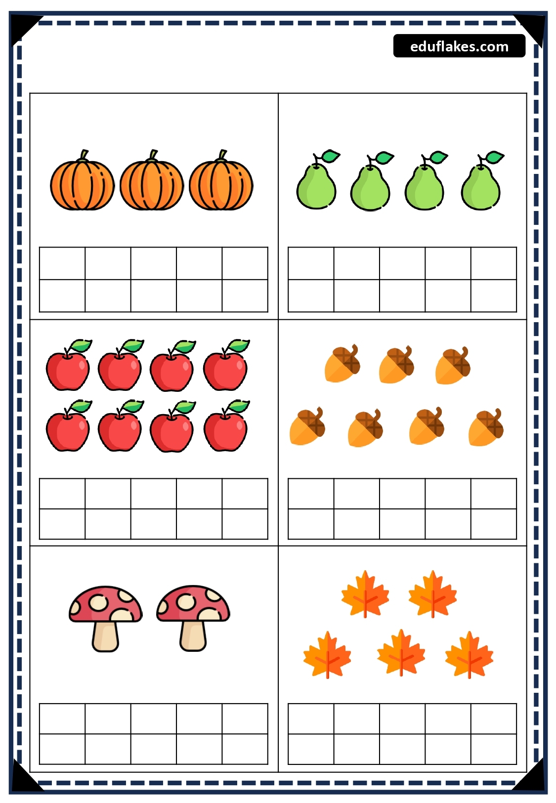 Fall Kindergarten Addition Worksheets Free PDF Eduflakes Fall Kindergarten Addition Worksheets Free PDF Eduflakes