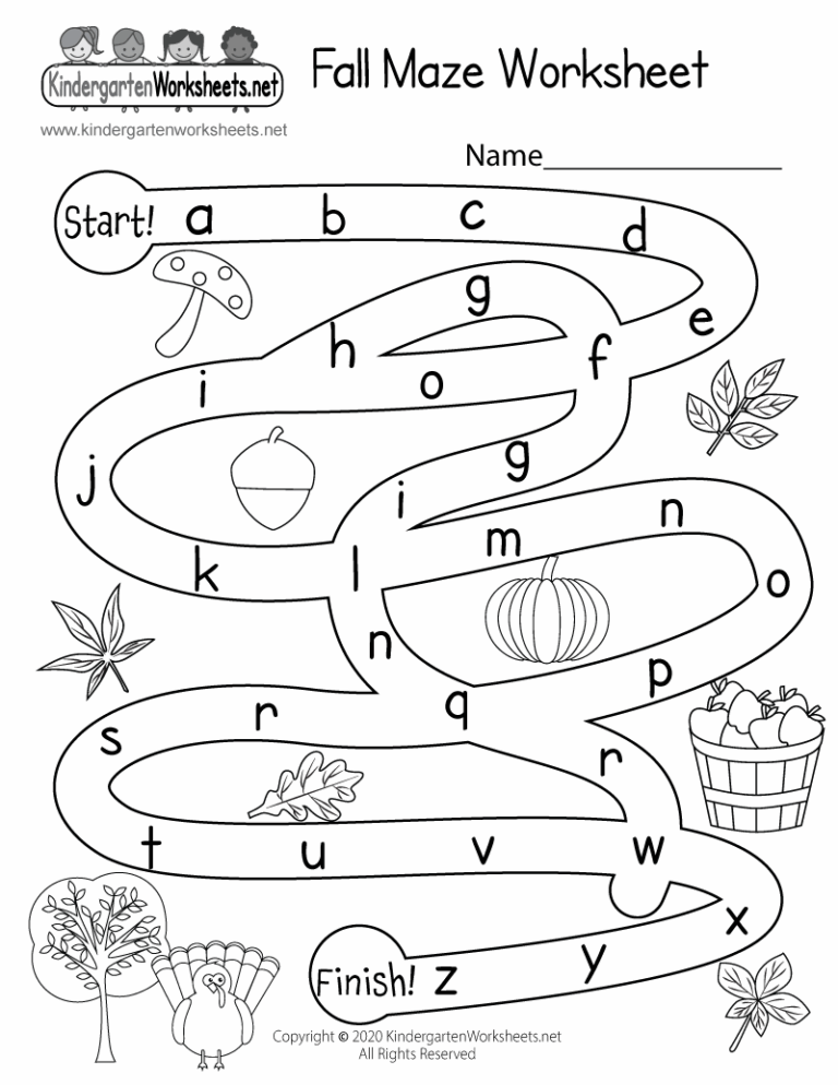 Fall Maze Worksheet Free Printable Digital U0026 PDF
