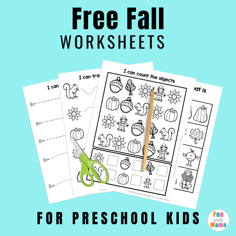 Free Kindergarten Fall Worksheets