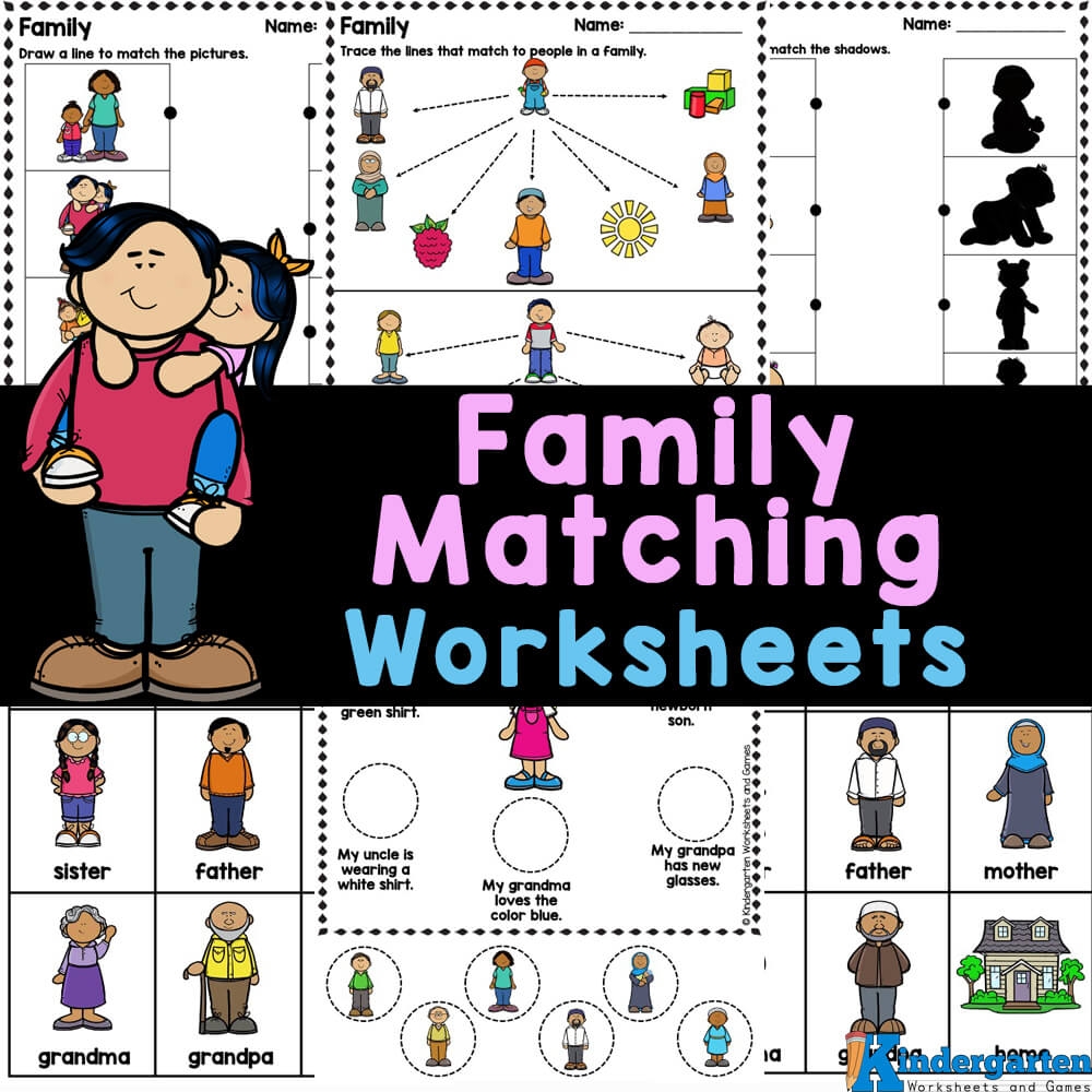 Family Member Worksheets For Kindergarten