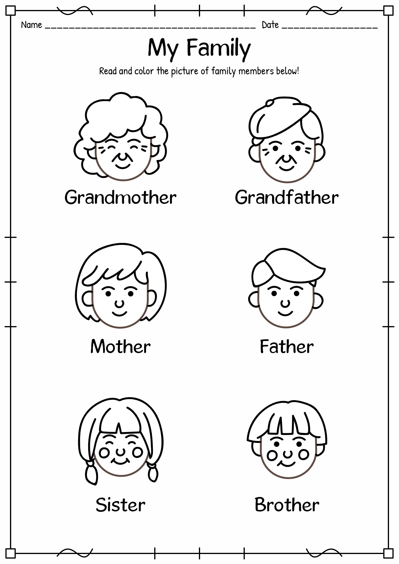 Family Tree Worksheets For Kids Free Printables U0026 Fun Activities 