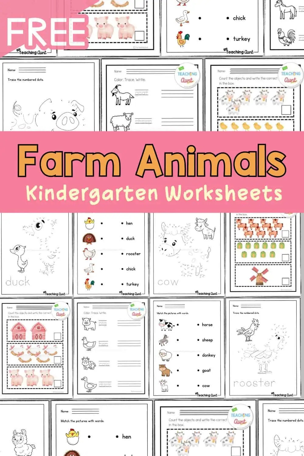 Free Farm Worksheets For Kindergarten