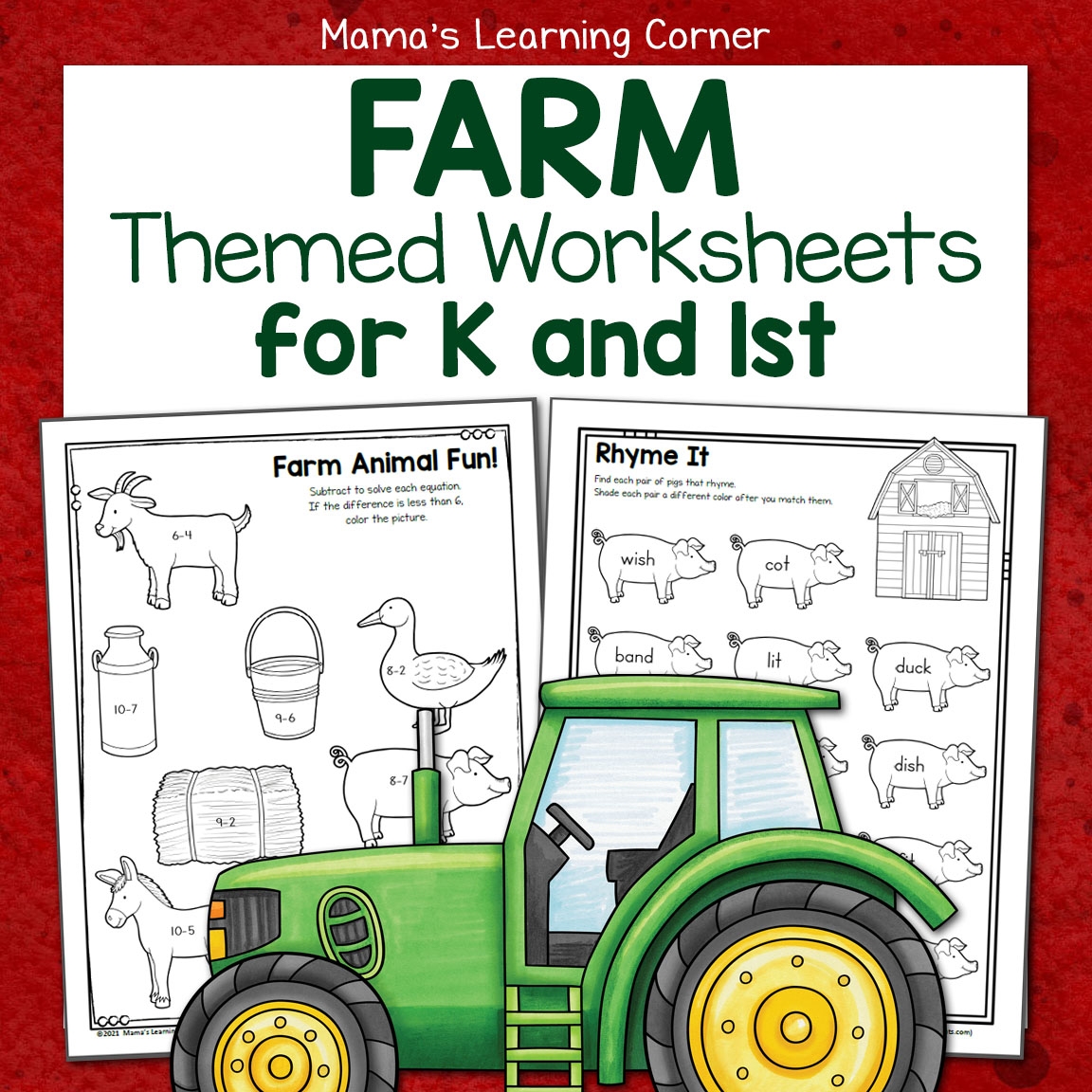 Farm Worksheets For Kindergarten And First Grade Mamas Learning Corner Farm Worksheets For Kindergarten And First Grade Mamas Learning Corner
