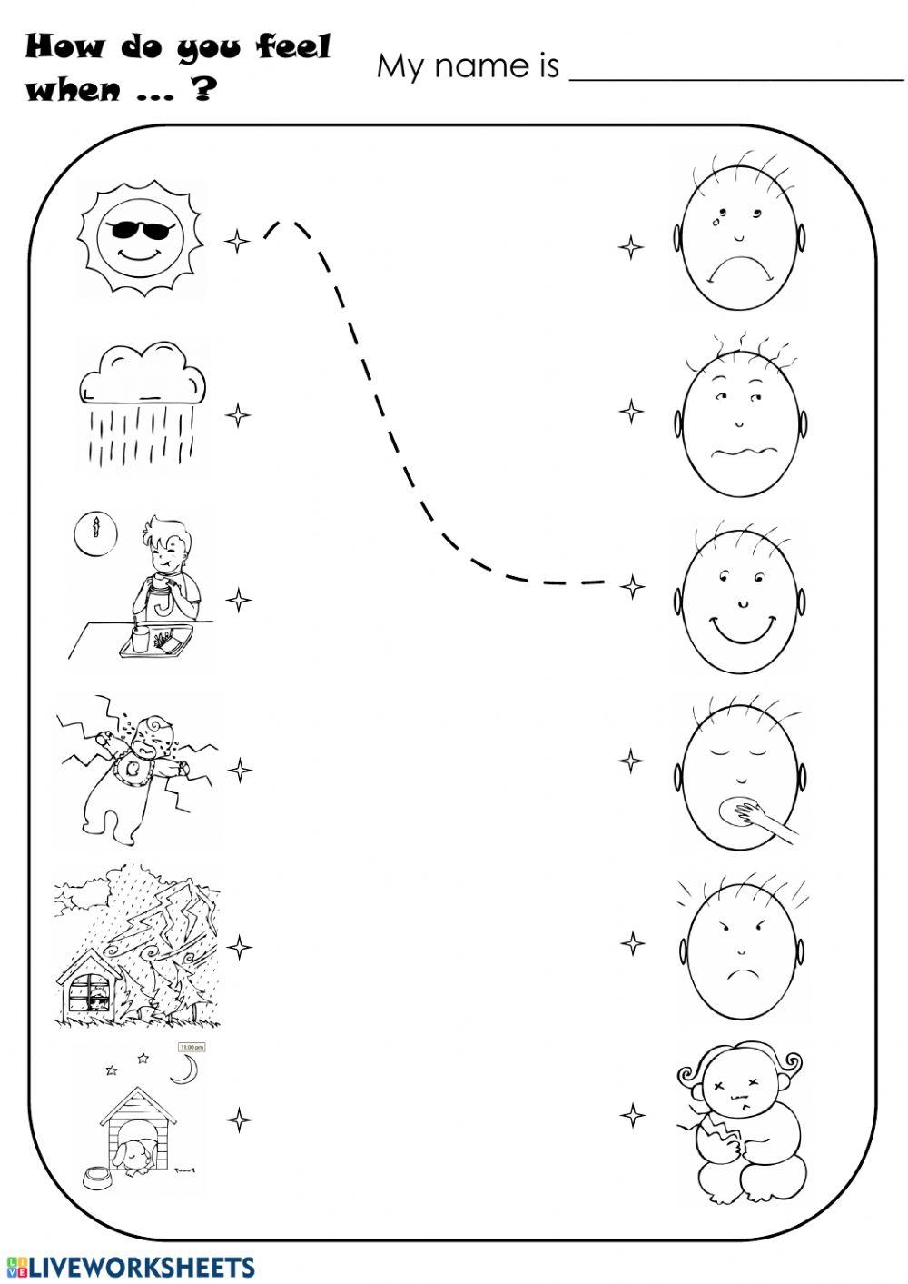 Feelings Interactive Worksheet For Kindergarten Live Worksheets Worksheets Library
