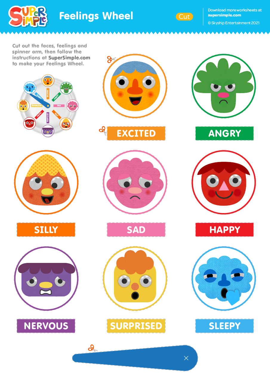 Feelings Wheel Printable Super Simple