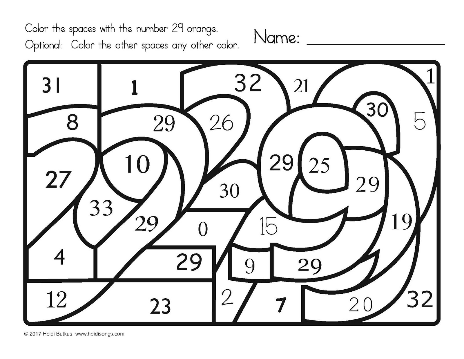 Find The Number 1 30 Worksheets Worksheets Library
