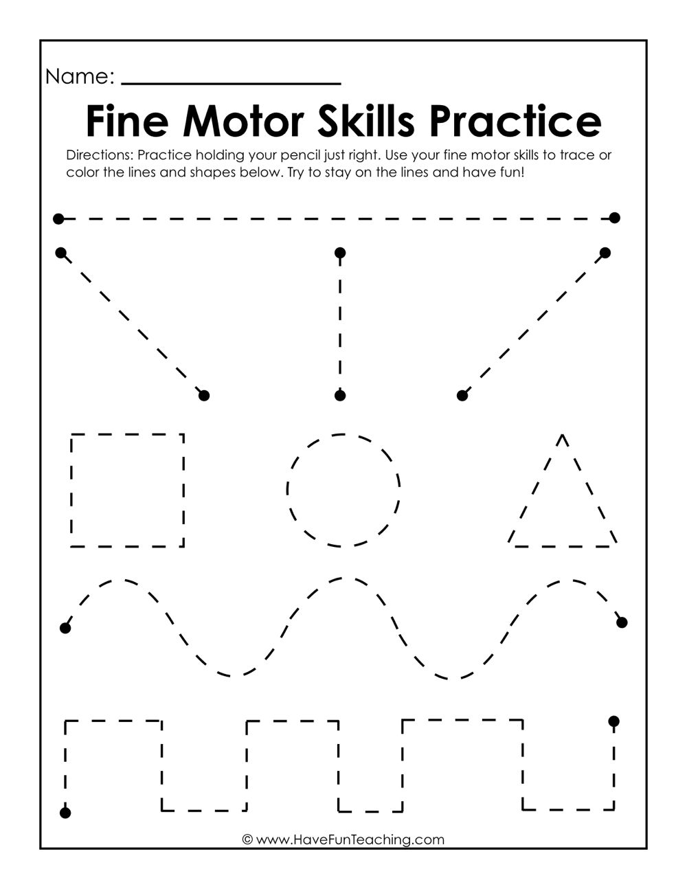 Free Fine Motor Skills Worksheets Kindergarten Free Fine Motor Skills Worksheets Kindergarten