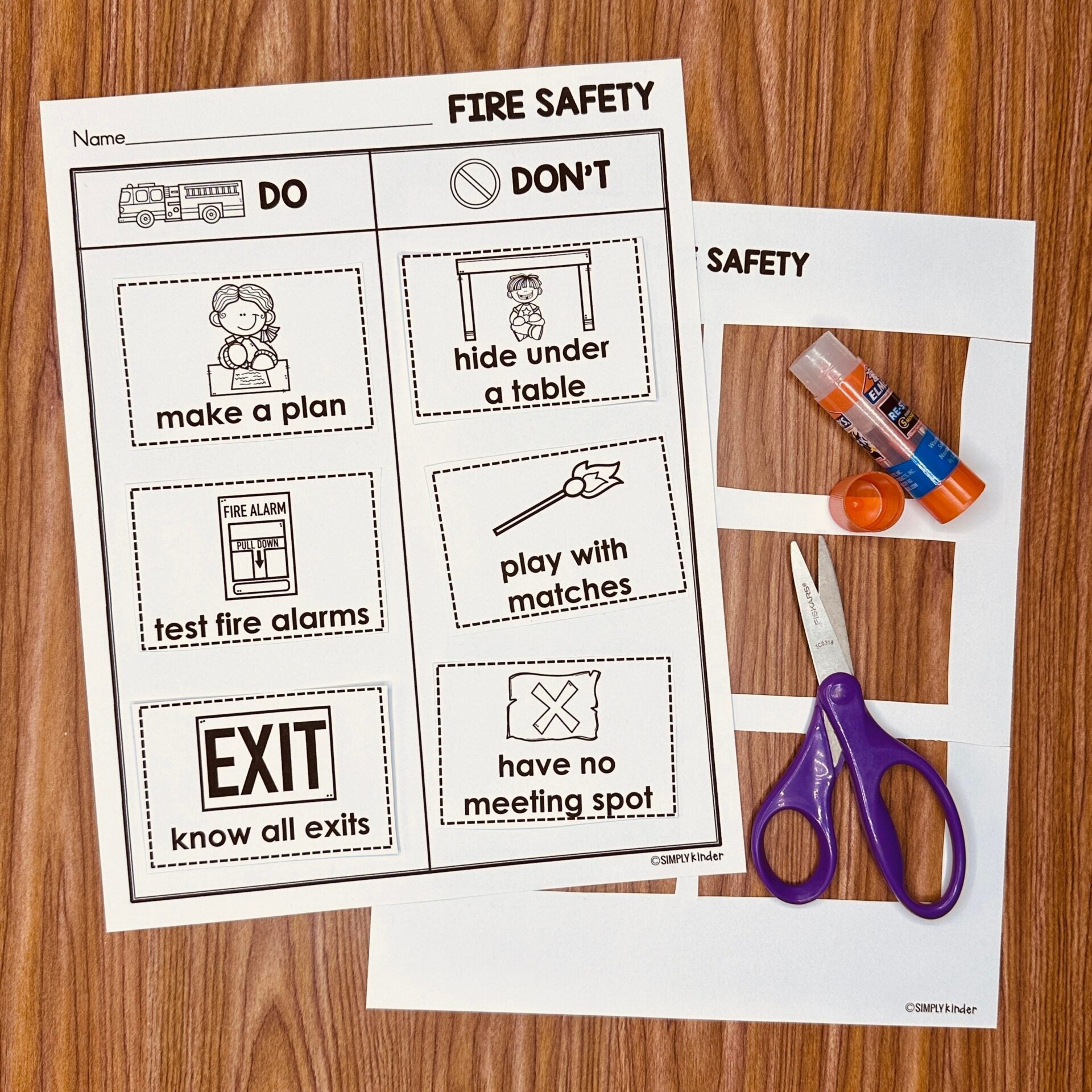 Free Fire Safety Worksheets For Kindergarten