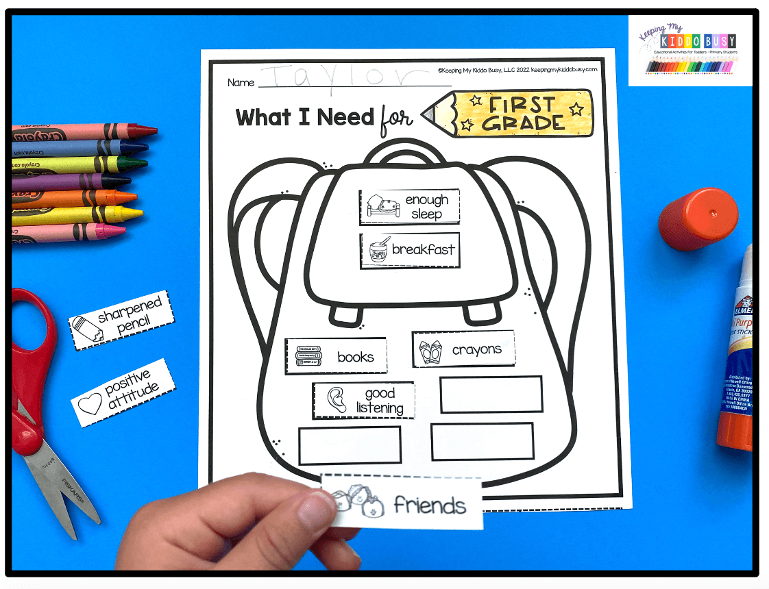 First Grade Back To School Activities FREE WORKSHEETS Keeping My Kiddo Busy