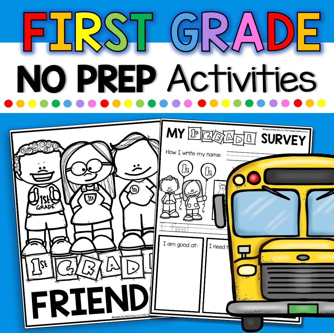 First Grade Back To School Activities FREE WORKSHEETS Keeping My Kiddo Busy
