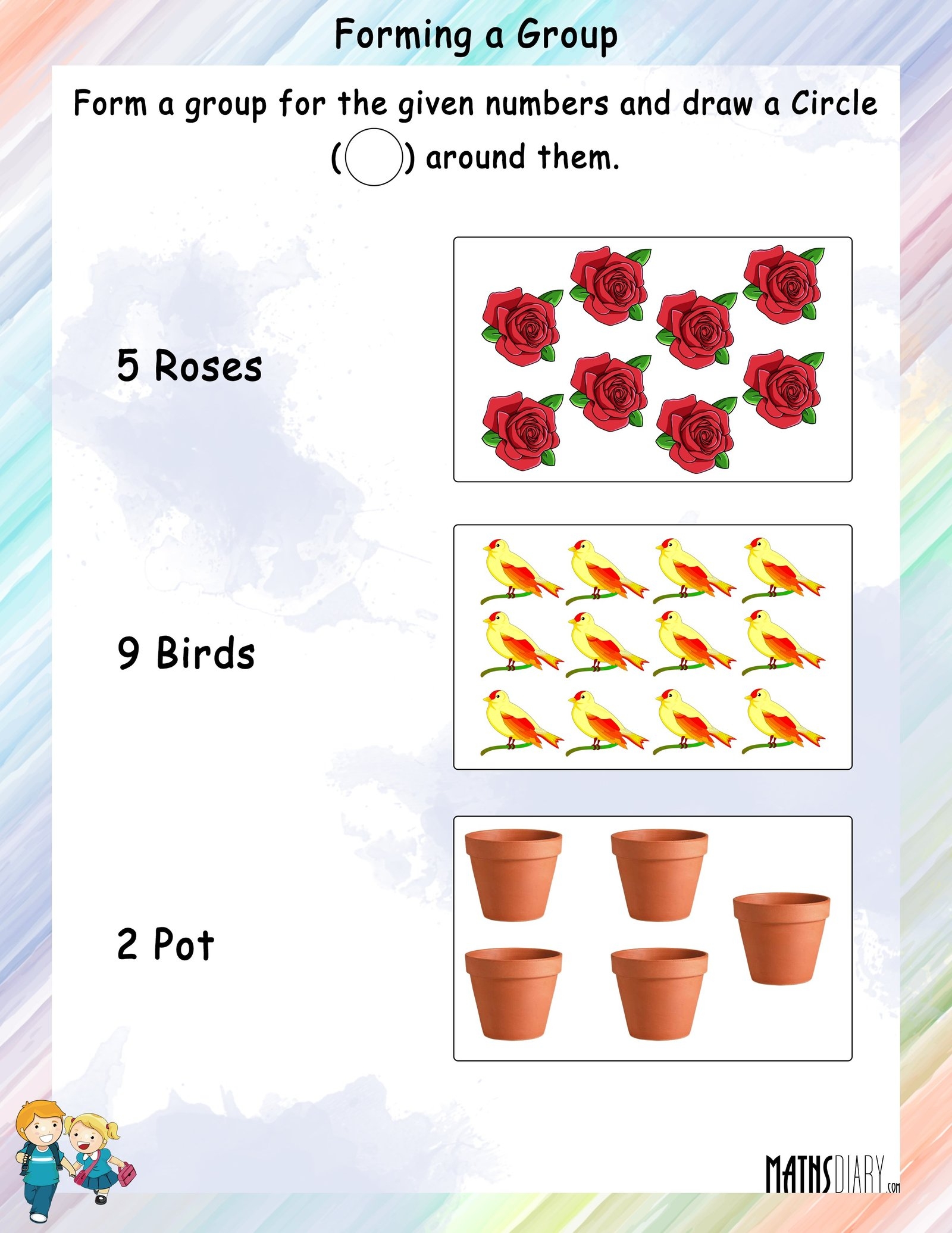 Forming A Group For Given Numbers Worksheets Math Worksheets MathsDiary