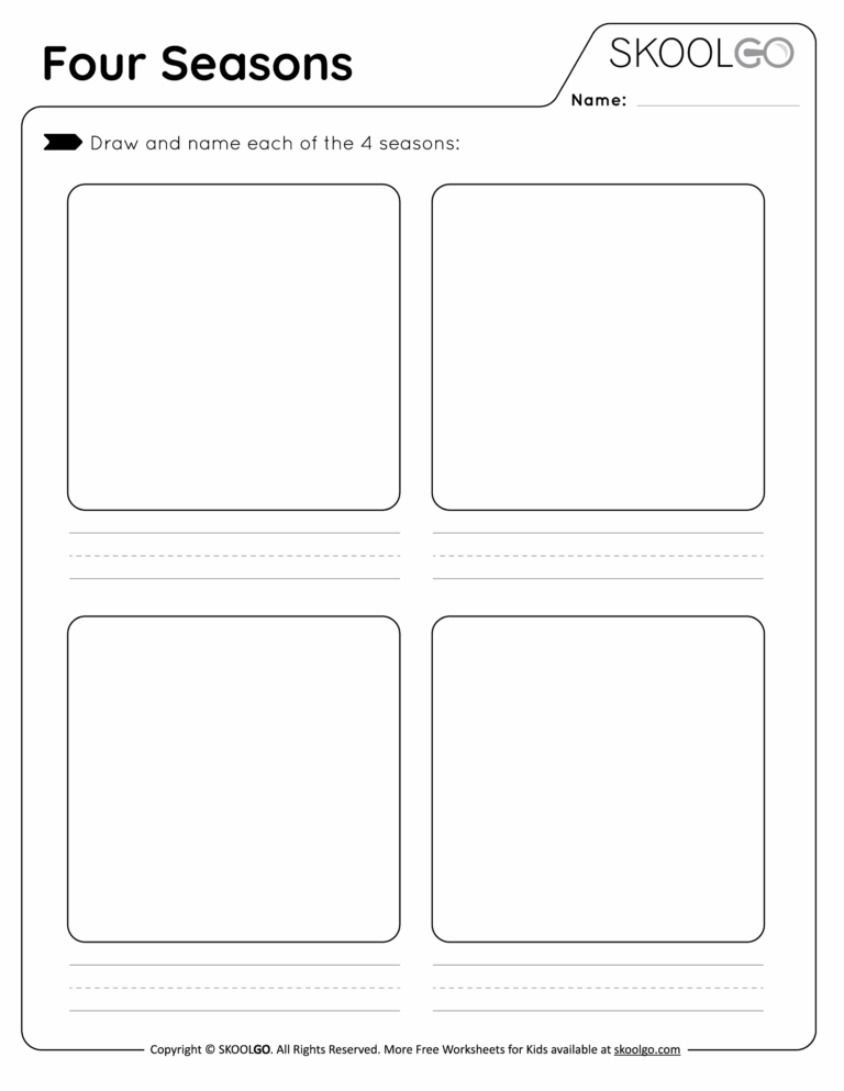 Four Seasons Free Worksheet SKOOLGO