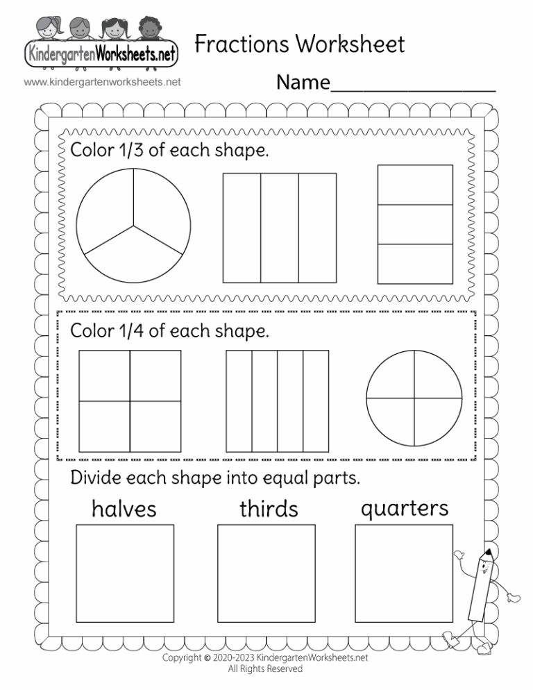 Fractions Worksheet Free Printable Digital U0026 PDF
