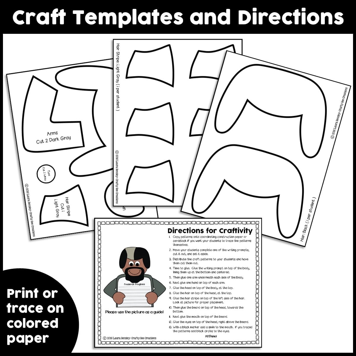 Frederick Douglass Craft Activity Crafty Bee Creations