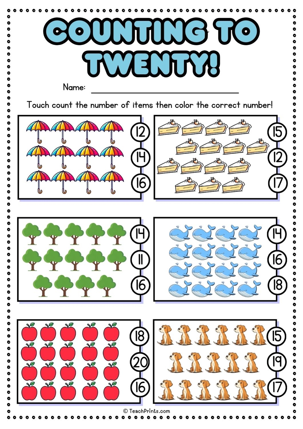 Free 1 20 Counting Worksheets Teach Prints Free 1 20 Counting Worksheets Teach Prints