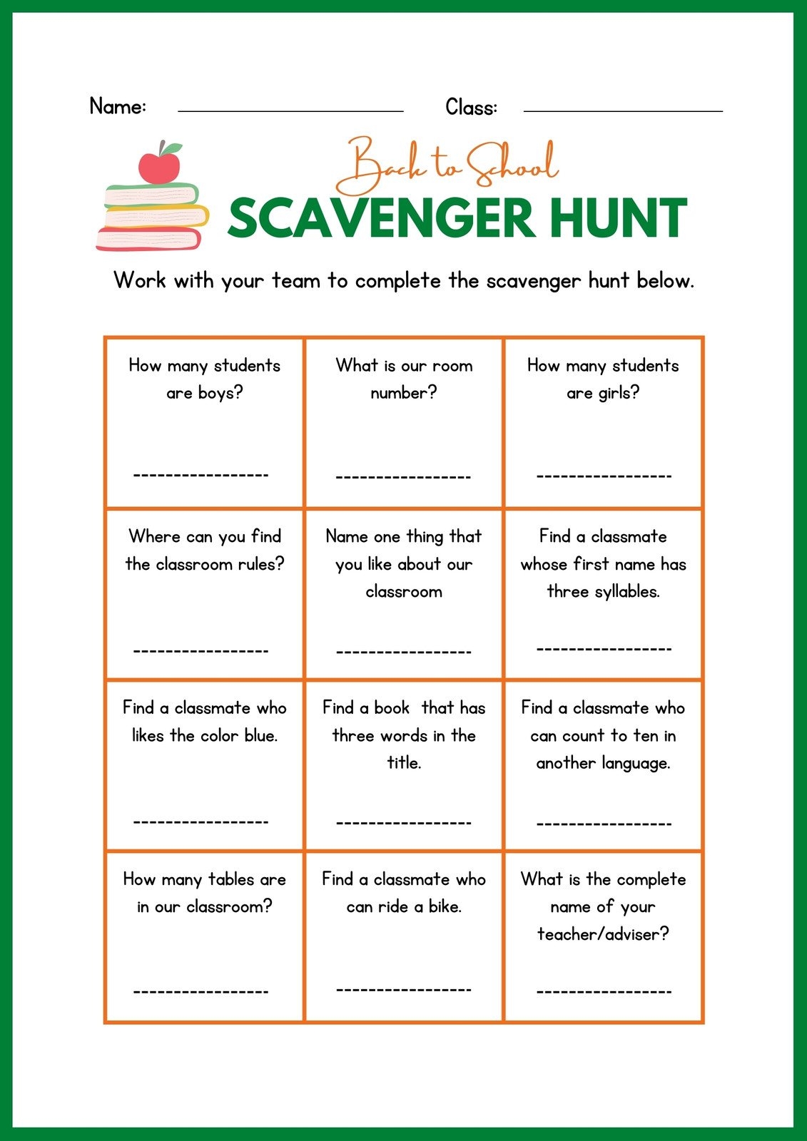 Free And Customizable Scavenger Hunt Templates