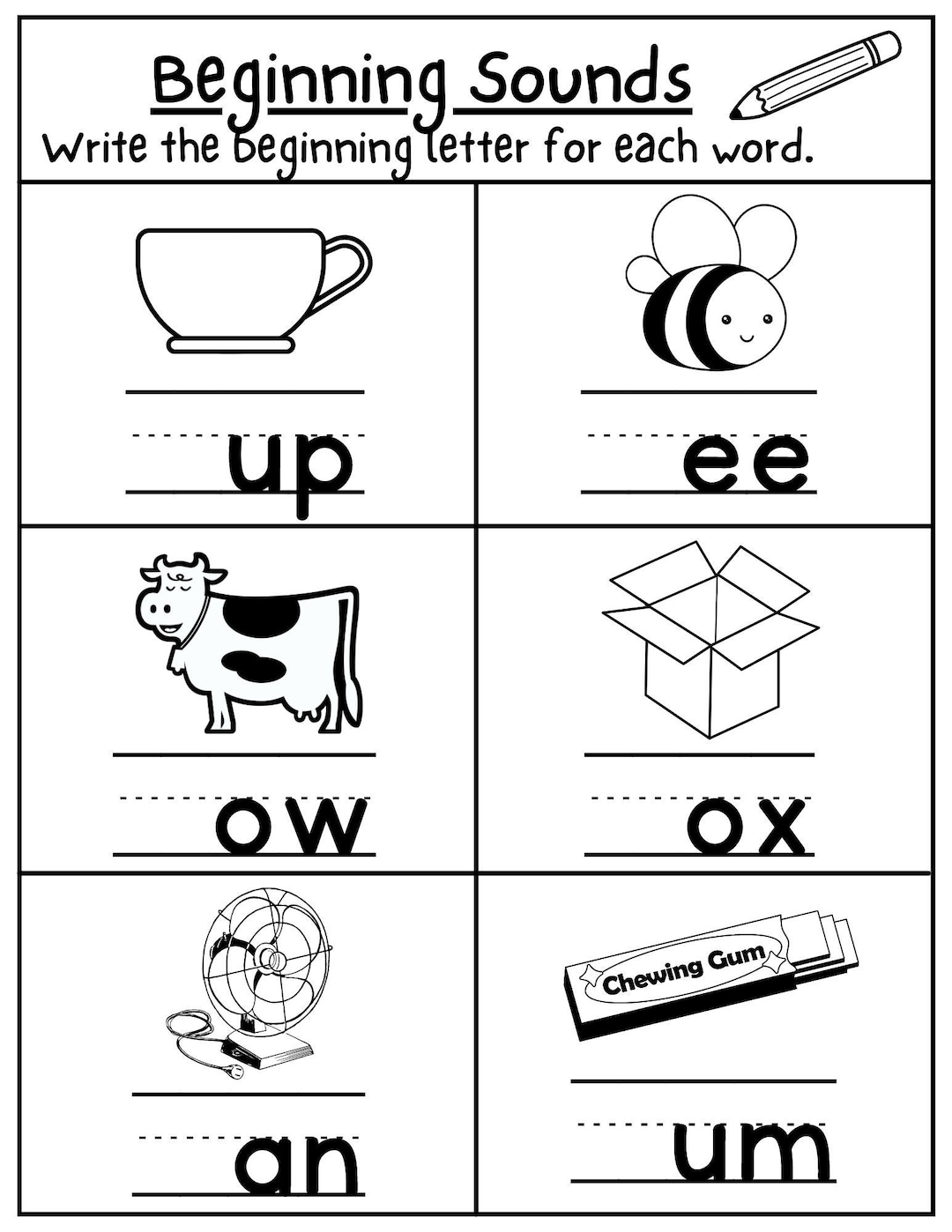 Free And Fun Beginning Sounds Worksheets For Preschools Worksheets Library