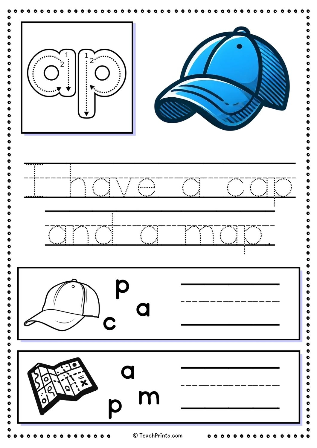Word Families Ending Ap Kindergarten Worksheet