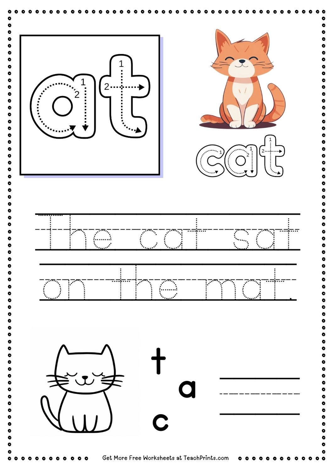 At Family Words Worksheets For Kindergarten