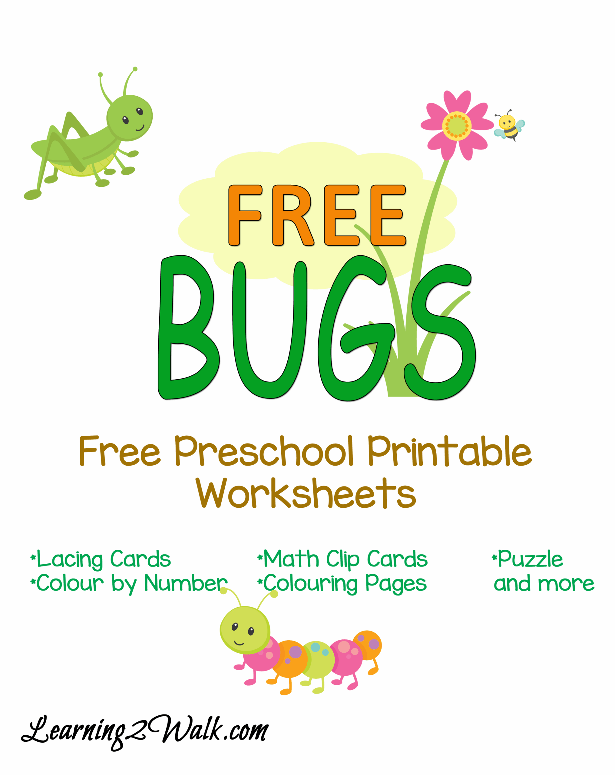 Free Bugs Preschool Printable Worksheets 30 Pages 