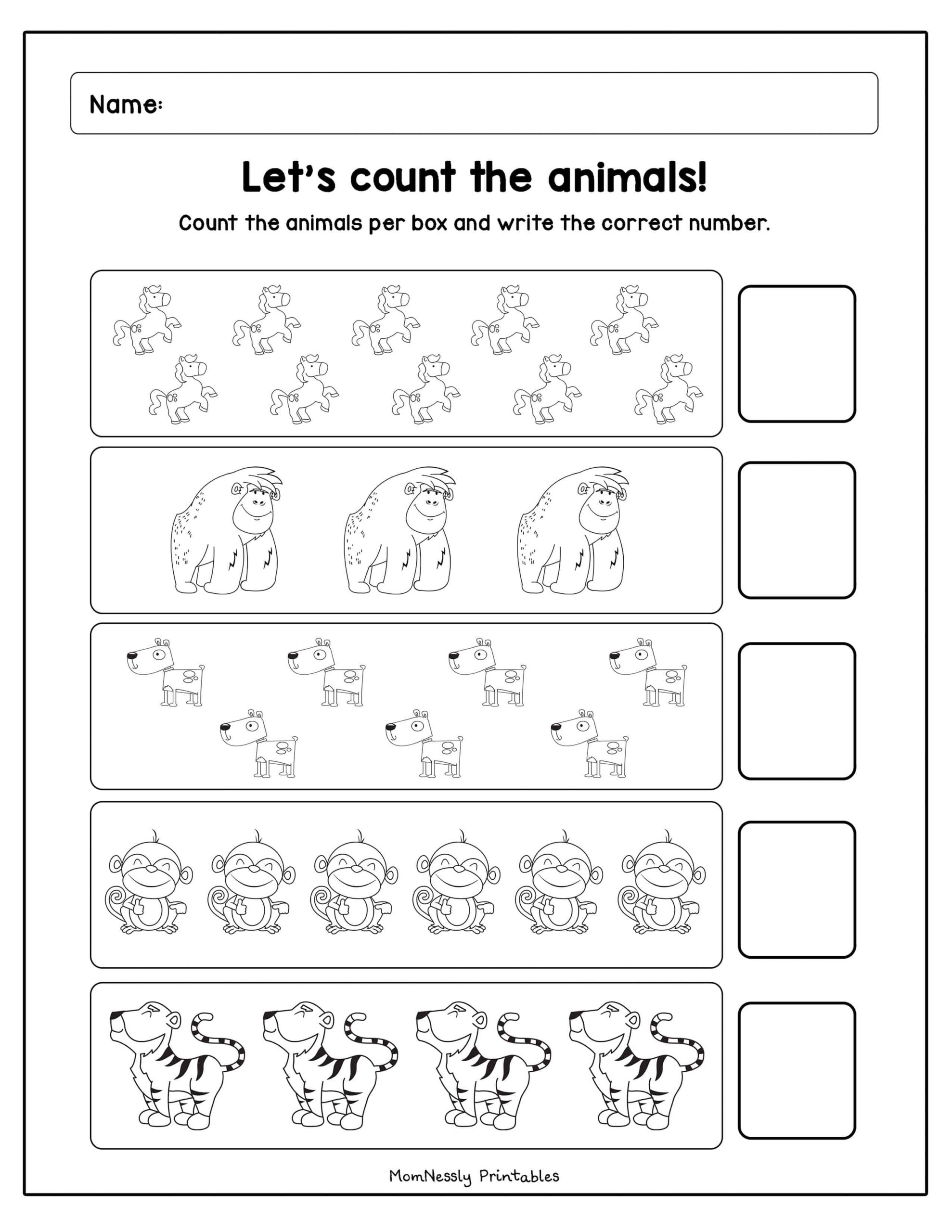 Free Counting Worksheets Tribobot X Mom Nessly