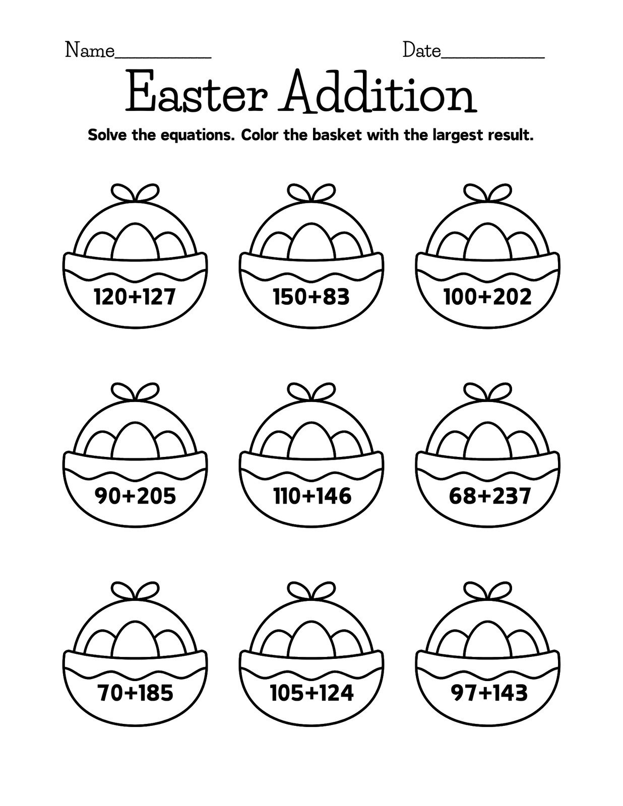 Free Custom Printable Easter Worksheet Templates Canva